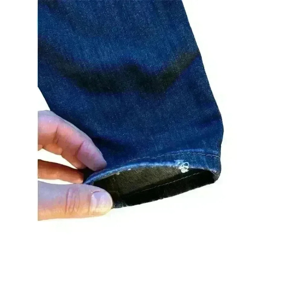 Free People Women's High Rise Skinny Jeans Size 29 Blue Ripped Knee - Picture 6 of 8